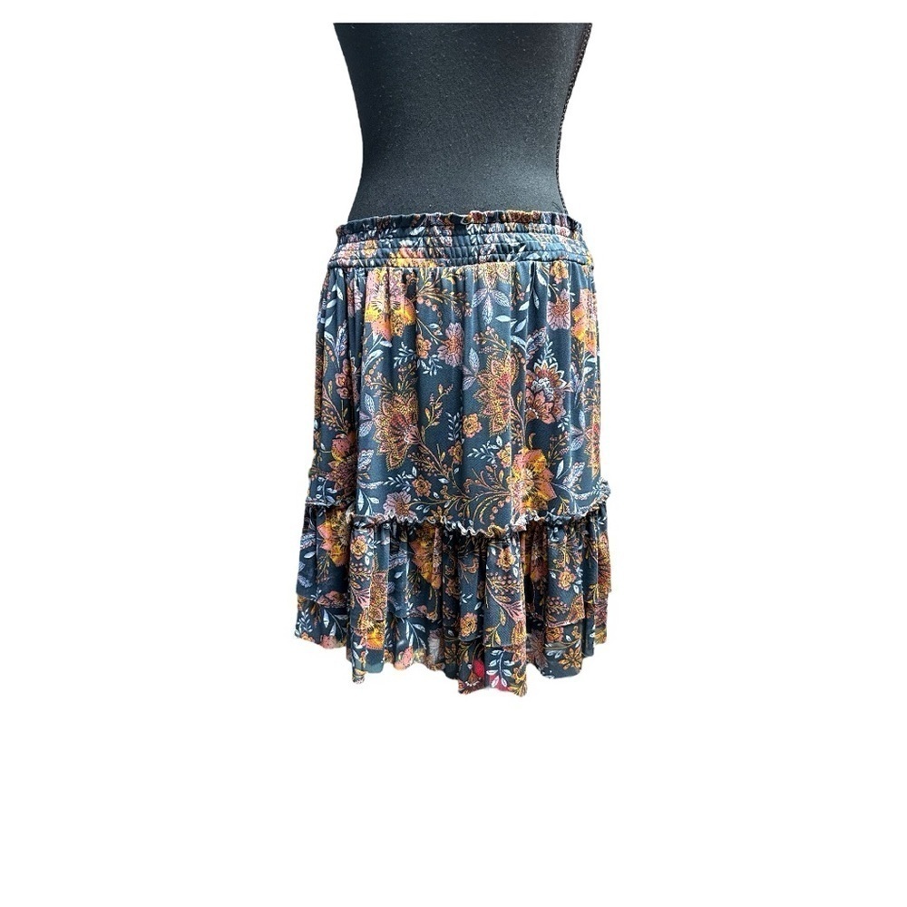 Evereve Tinslee Flora Mesh Mini Skirt Size Medium